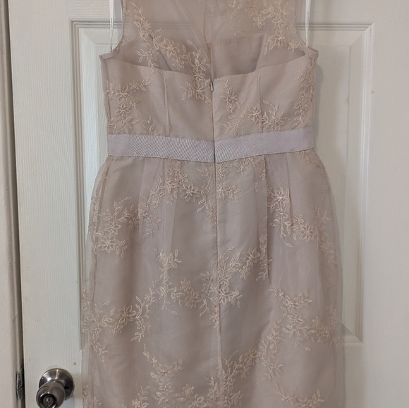 David's Bridal Champagne Bridesmaid Dress Size 8 - Picture 2 of 11